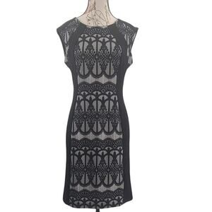 RN studio lace detail gothic vibes black dress Size 4 Office dark feminine event